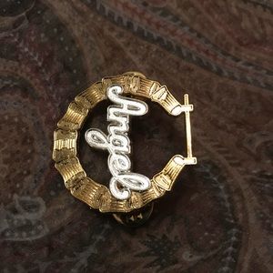“Angel” Hoop Earring Pin
